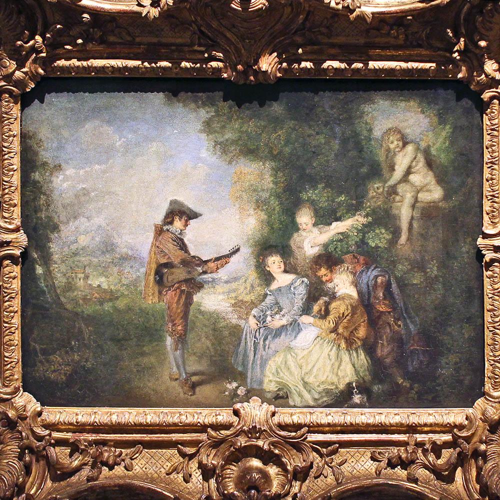 Jean Antoine Watteau. The Love Lesson. 1717