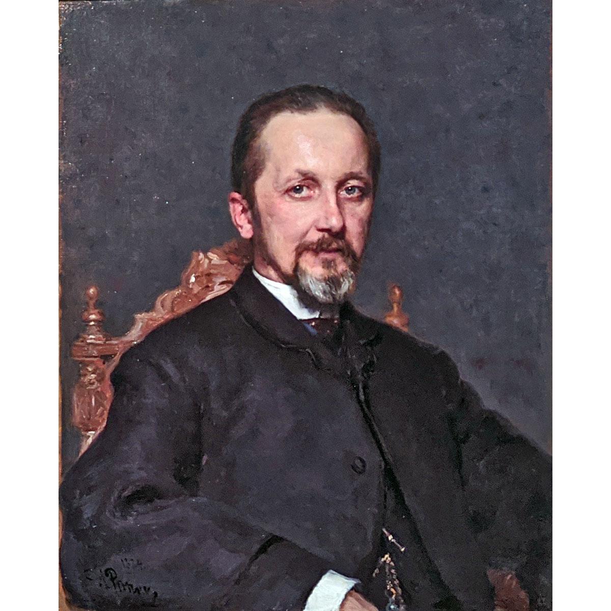 Илья Репин. Портрет горного инженера А. Антипова. 1884