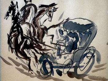 Зверев и Шагал рисуют Гоголя